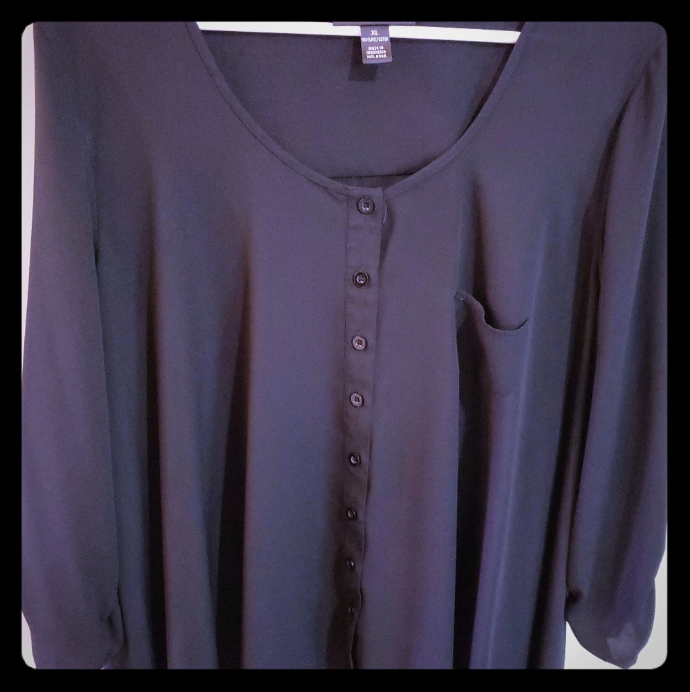 Black Sheer Long Sleeve
